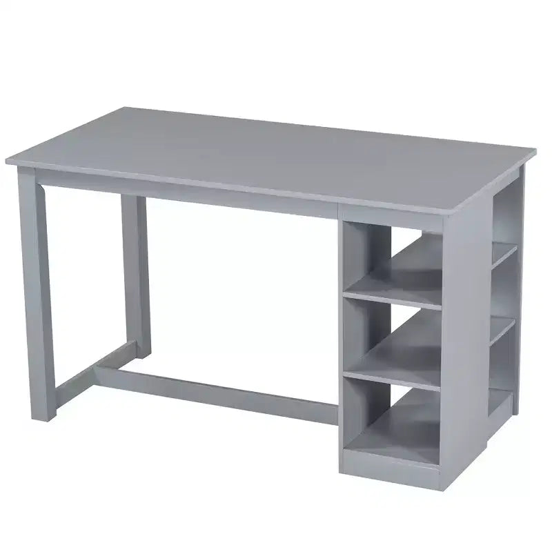Set tavolo da pranzo altezza bancone grigio/naturale e bianco, 5 pezzi, 4 posti a sedere