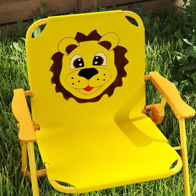 Verde/Rosso, Rotondo, Set Tavolo da Picnic per Bambini con 2 Sedie Pieghevoli e Ombrellone Rimovibile, per Fascia d'Età 2-5
