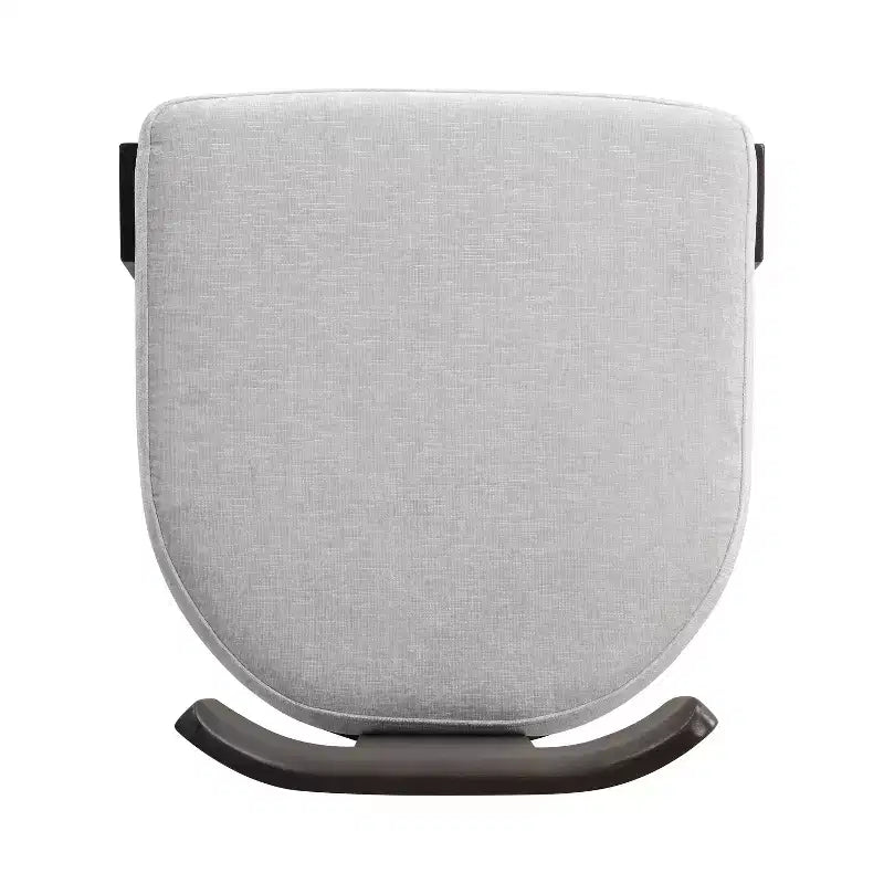 Sedie da pranzo senza braccioli in ciniglia beige/grigio stile metà secolo, set da 2