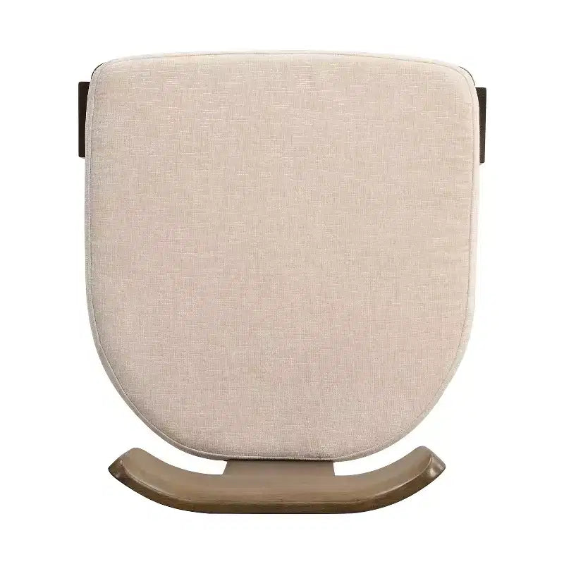 Sedie da pranzo senza braccioli in ciniglia beige/grigio stile metà secolo, set da 2