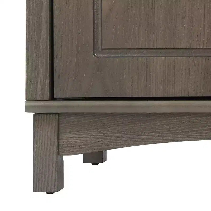Mobiletto a 2 ante in rovere Salt con ripiano aperto, assemblaggio per 1 persona