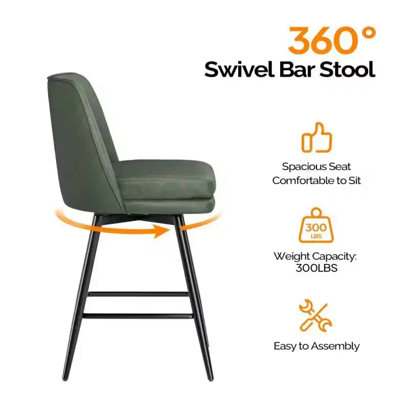 Sgabello da bar girevole in similpelle nero/blu/marrone/verde/bianco, senza braccioli, schienale medio, seduta commerciale