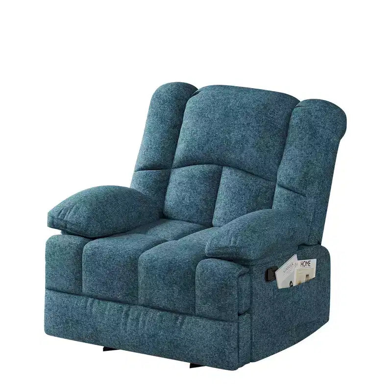 Poltrona reclinabile basculante oversize verde nerastro, monoposto