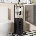 Dcolora Bathroom Storage Cabinet - Toilet Paper Storage Cabinet, Small Toilet Paper Holder with 4 Wheels