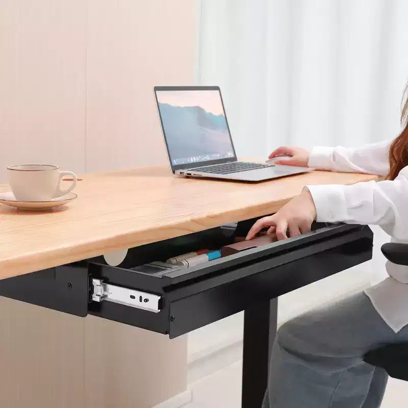 Cassetto sottopiano in acciaio nero, cassetto singolo, montaggio per 1 persona