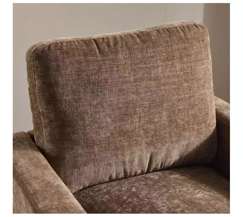 Poltrona girevole accentuale a botte in velluto beige/nero/marrone/verde scuro/azzurro, a sedile singolo