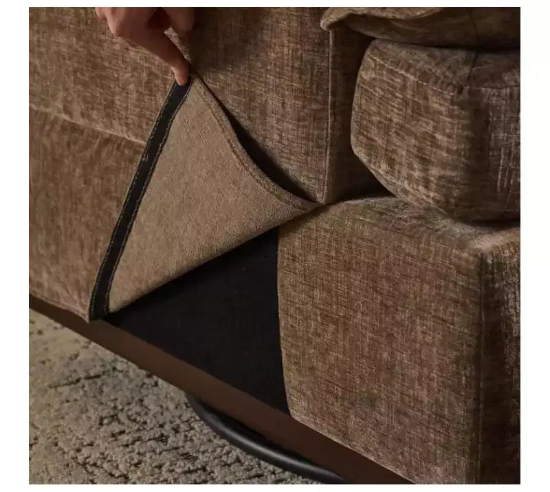 Poltrona girevole accentuale a botte in velluto beige/nero/marrone/verde scuro/azzurro, a sedile singolo