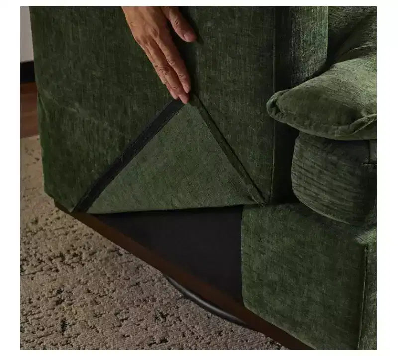 Poltrona girevole accentuale a botte in velluto beige/nero/marrone/verde scuro/azzurro, a sedile singolo