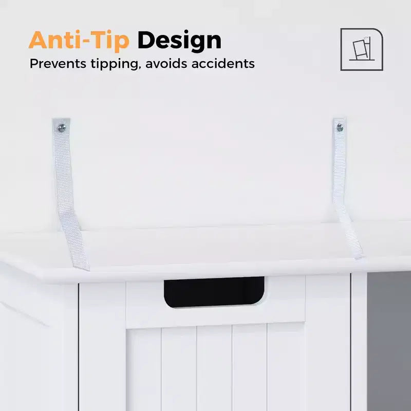 Mobiletto bianco a 4 cassetti con ripiano aperto, per 1 persona