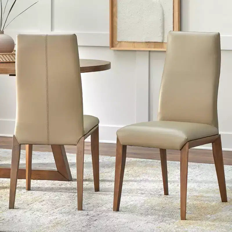 Set da pranzo rotondo da 5 pezzi color Driftwood e Tortora, 4 posti a sedere