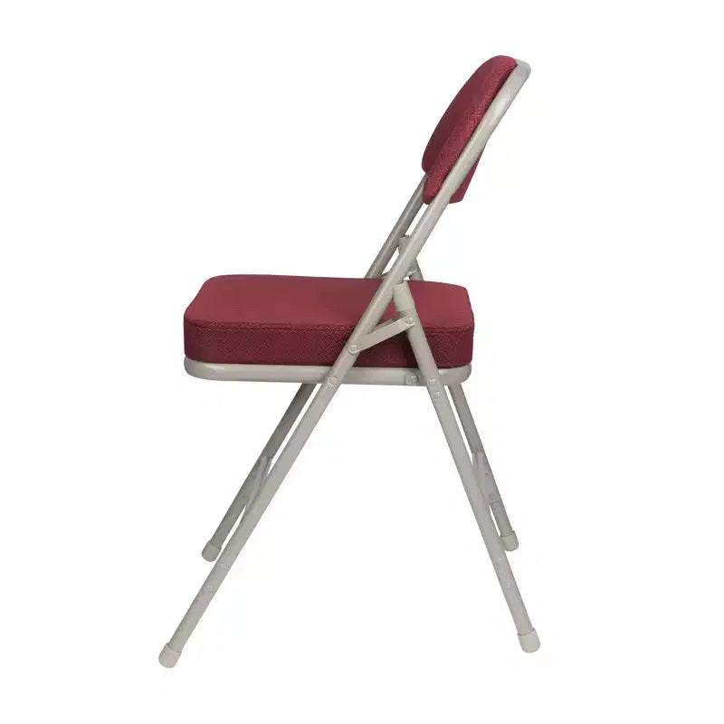 Sedia pieghevole imbottita senza braccioli in oro antico/bordeaux/grigio antracite/blu regale, set da 2