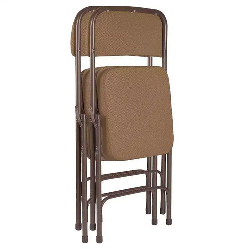 Sedia pieghevole imbottita senza braccioli in oro antico/bordeaux/grigio antracite/blu regale, set da 2