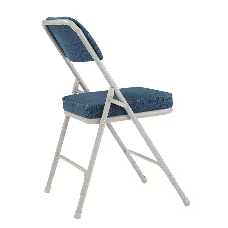 Sedia pieghevole imbottita senza braccioli in oro antico/bordeaux/grigio antracite/blu regale, set da 2