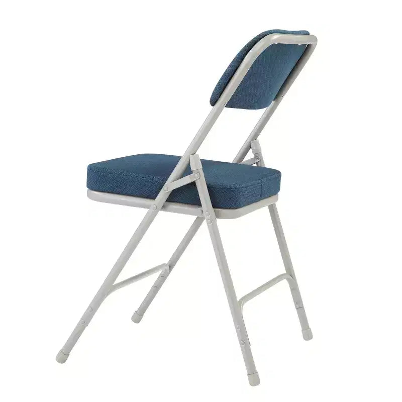 Sedia pieghevole imbottita senza braccioli in oro antico/bordeaux/grigio antracite/blu regale, set da 2