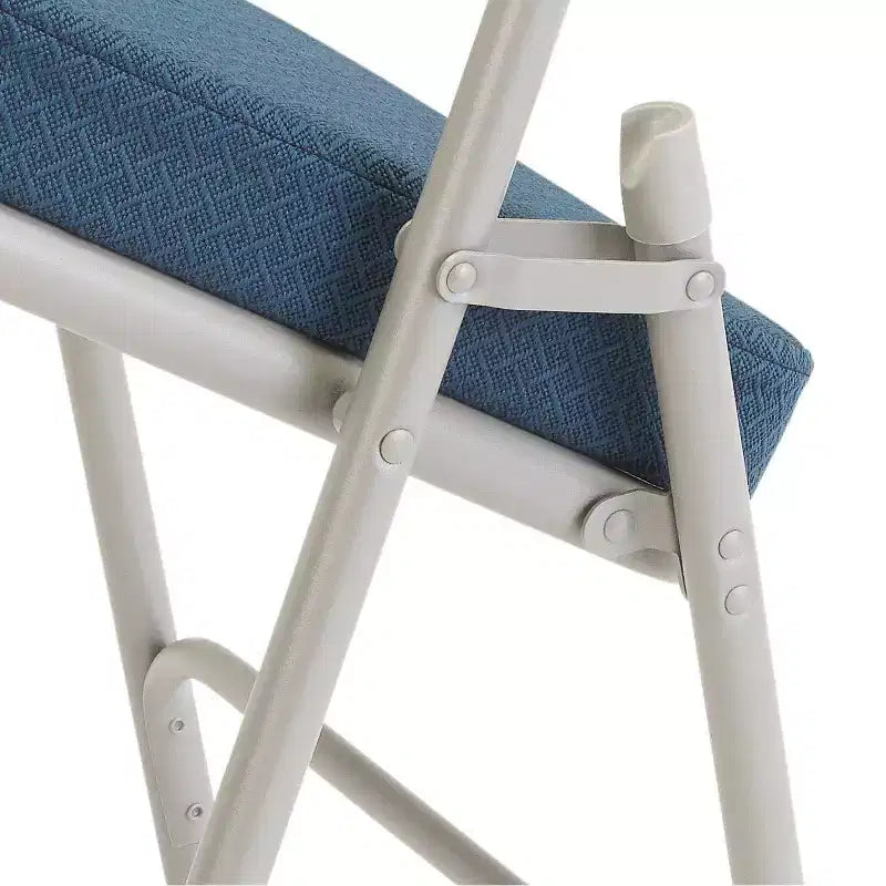Sedia pieghevole imbottita senza braccioli in oro antico/bordeaux/grigio antracite/blu regale, set da 2