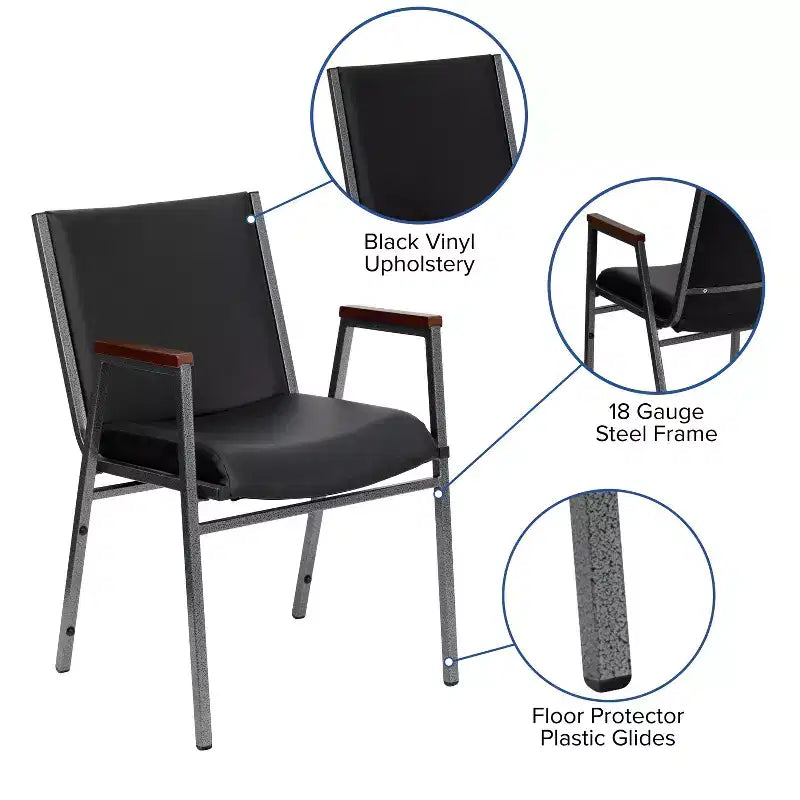 Sedia impilabile con braccioli – Multicolore, Tessuto/Vinile, Seduta singola