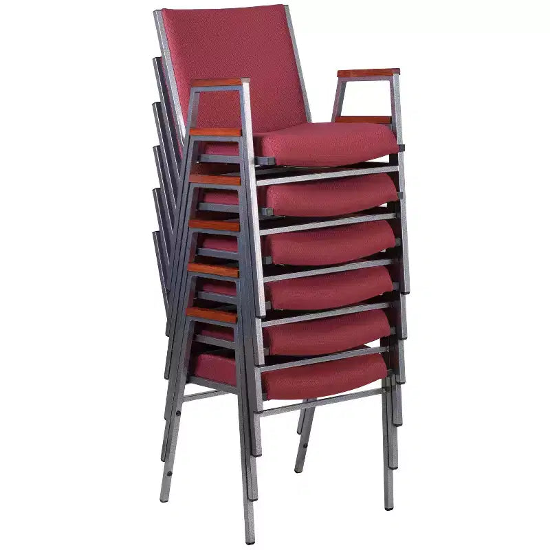 Sedia impilabile con braccioli – Multicolore, Tessuto/Vinile, Seduta singola