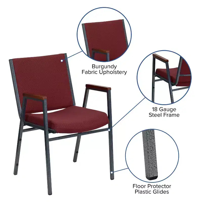 Sedia impilabile con braccioli – Multicolore, Tessuto/Vinile, Seduta singola