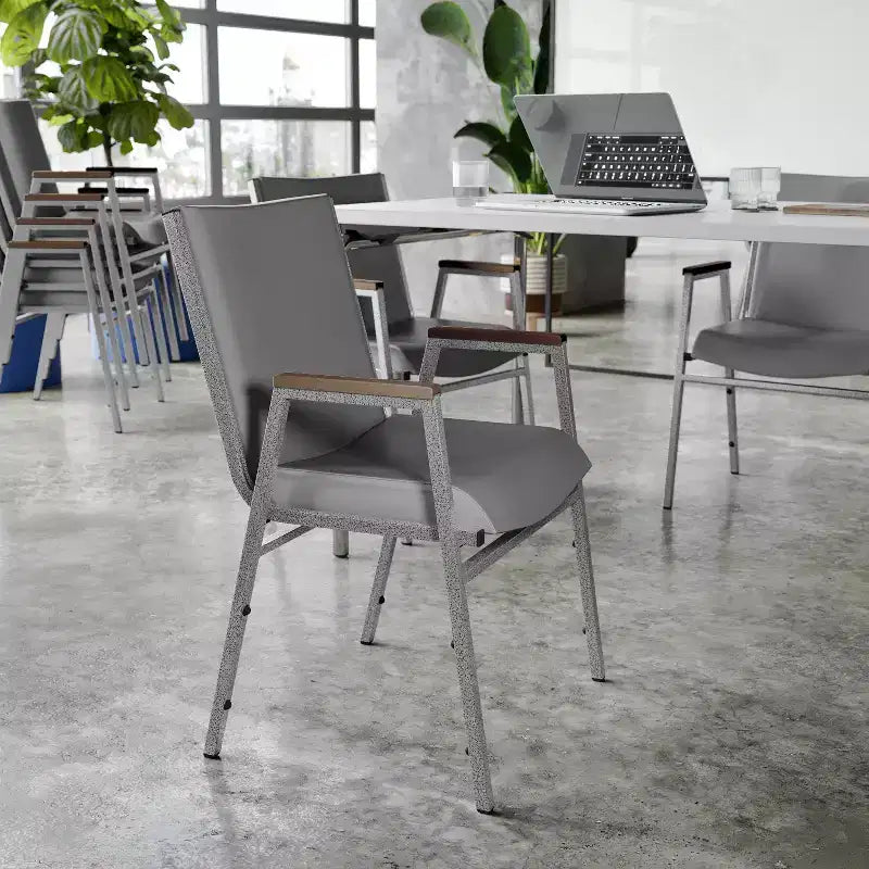Sedia impilabile con braccioli – Multicolore, Tessuto/Vinile, Seduta singola