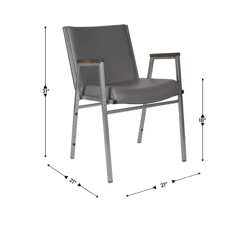 Sedia impilabile con braccioli – Multicolore, Tessuto/Vinile, Seduta singola