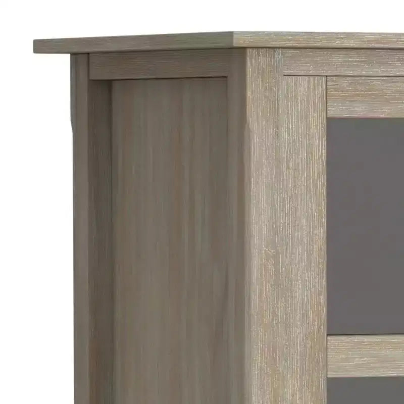 Mobile Bar in Marrone Tabacco Scuro / Grigio Invecchiato con Contenitore Superiore per Vino – 12 Bottiglie, 1 Persona