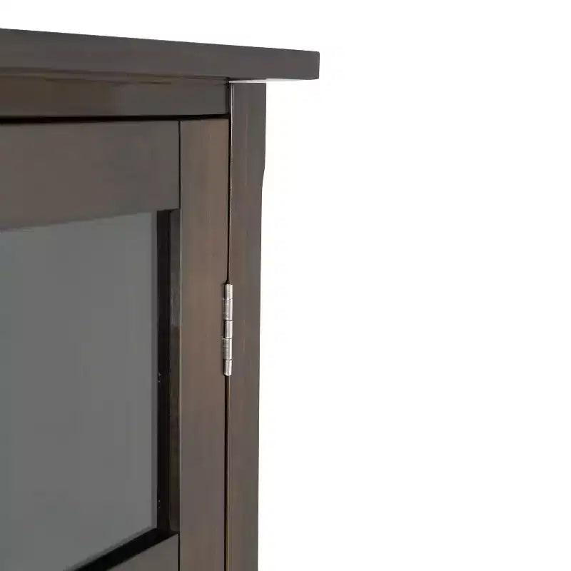 Mobile Bar in Marrone Tabacco Scuro / Grigio Invecchiato con Contenitore Superiore per Vino – 12 Bottiglie, 1 Persona