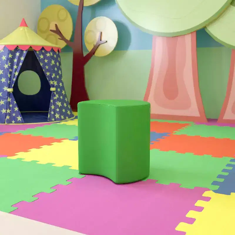 Pouf modulare a forma di luna, multicolore, seduta singola