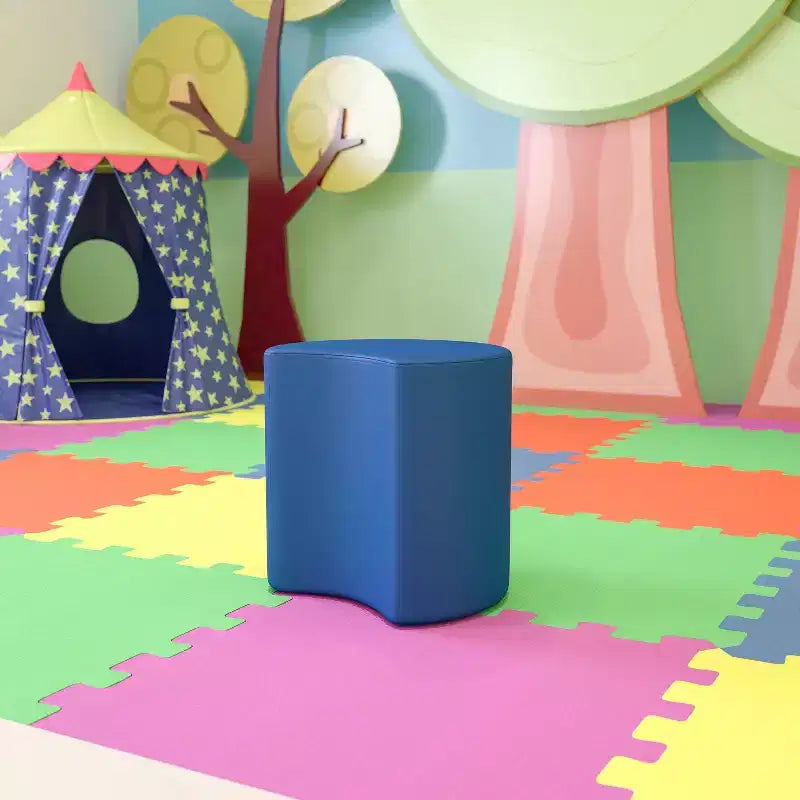 Pouf modulare a forma di luna, multicolore, seduta singola