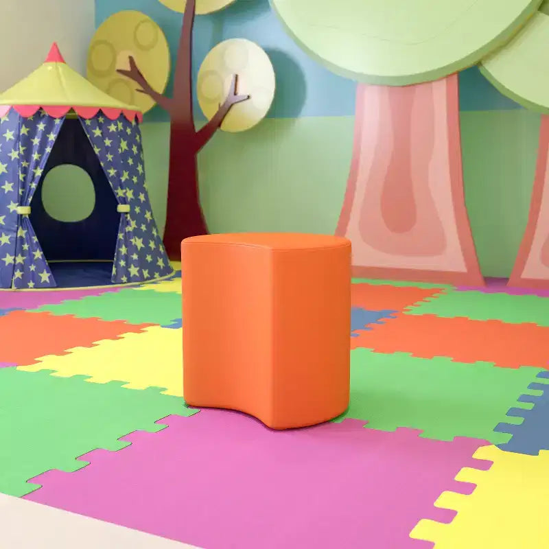 Pouf modulare a forma di luna, multicolore, seduta singola