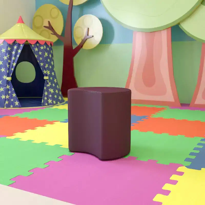 Pouf modulare a forma di luna, multicolore, seduta singola