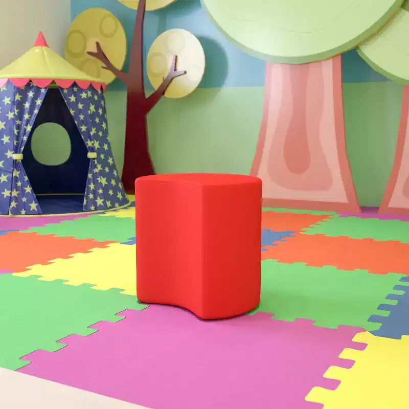 Pouf modulare a forma di luna, multicolore, seduta singola