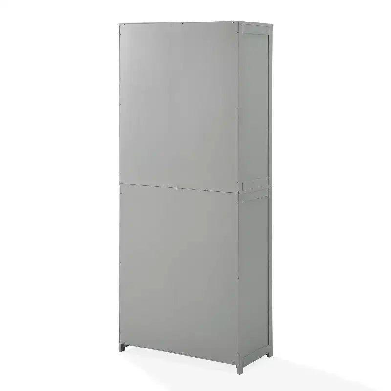 Dispensa alta stile Shaker, grigia/bianca, 4 ante, 1 persona