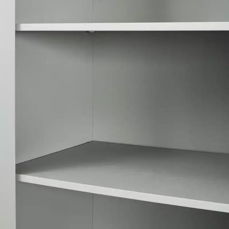 Dispensa alta stile Shaker, grigia/bianca, 4 ante, 1 persona