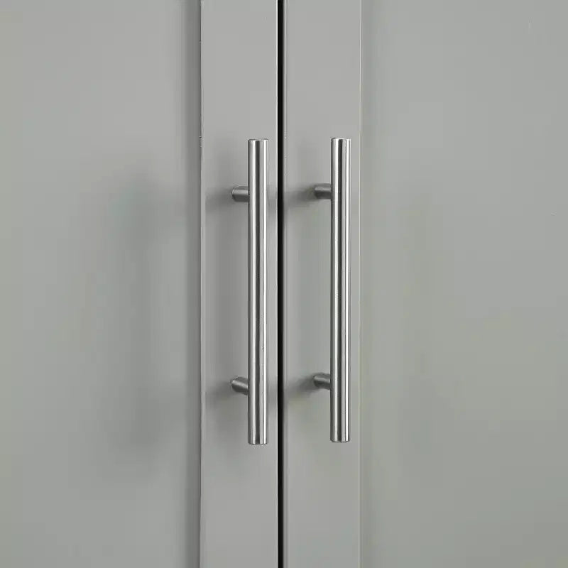 Dispensa alta stile Shaker, grigia/bianca, 4 ante, 1 persona