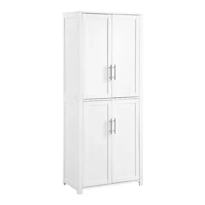 Dispensa alta stile Shaker, grigia/bianca, 4 ante, 1 persona