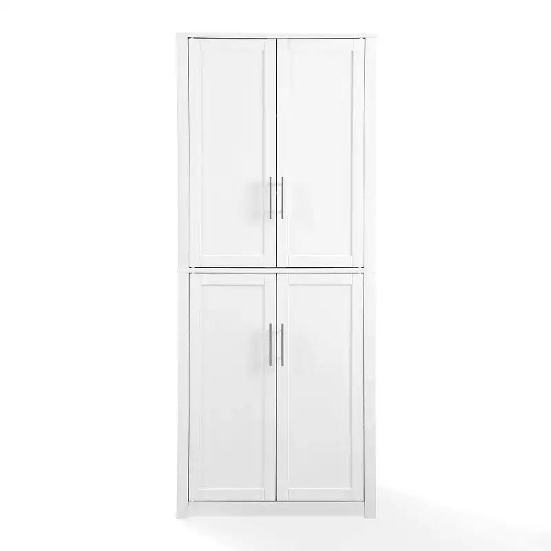 Dispensa alta stile Shaker, grigia/bianca, 4 ante, 1 persona