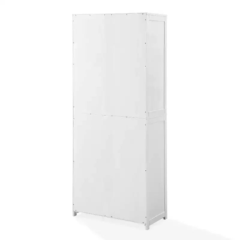 Dispensa alta stile Shaker, grigia/bianca, 4 ante, 1 persona