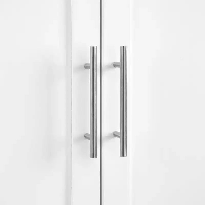 Dispensa alta stile Shaker, grigia/bianca, 4 ante, 1 persona