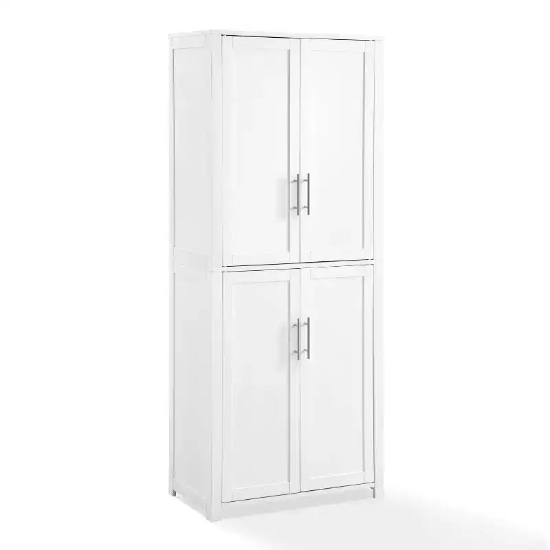 Dispensa alta stile Shaker, grigia/bianca, 4 ante, 1 persona