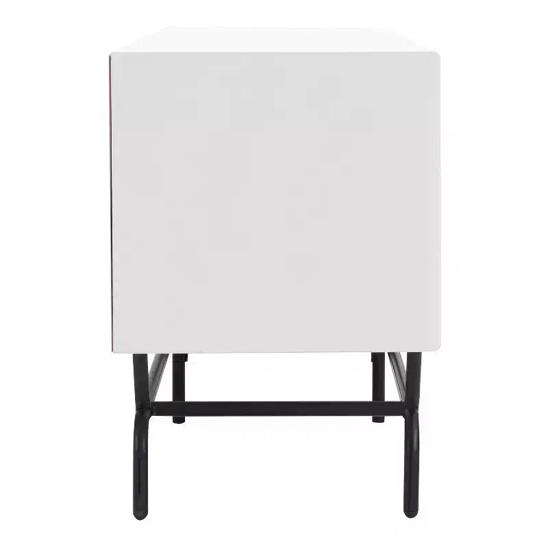 Mobile TV moderno indaco/bianco e nero con 3 cassetti e armadietto, adatto per TV fino a 65"