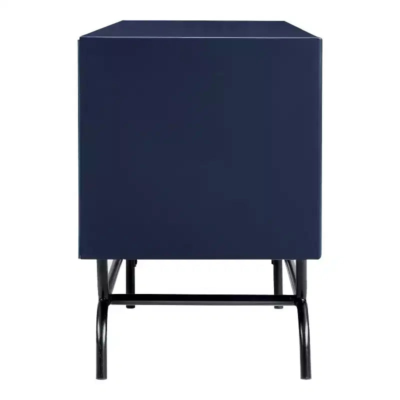 Mobile TV moderno indaco/bianco e nero con 3 cassetti e armadietto, adatto per TV fino a 65"