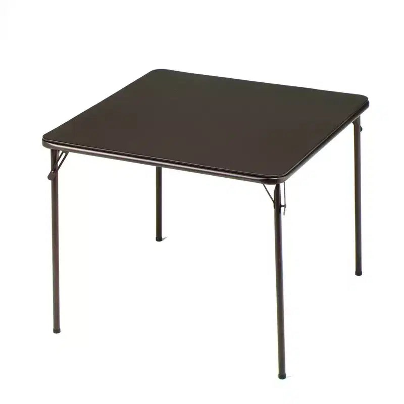 Tavolo pieghevole quadrato per 4, colore Buff/Cinnabar